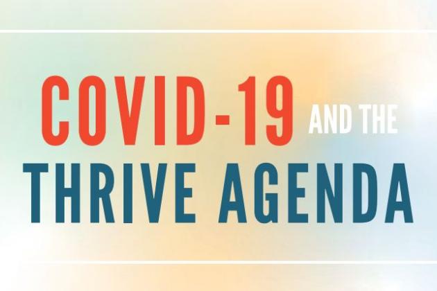 COVID-19 and the THRIVE AGENDA (in orange and blue)