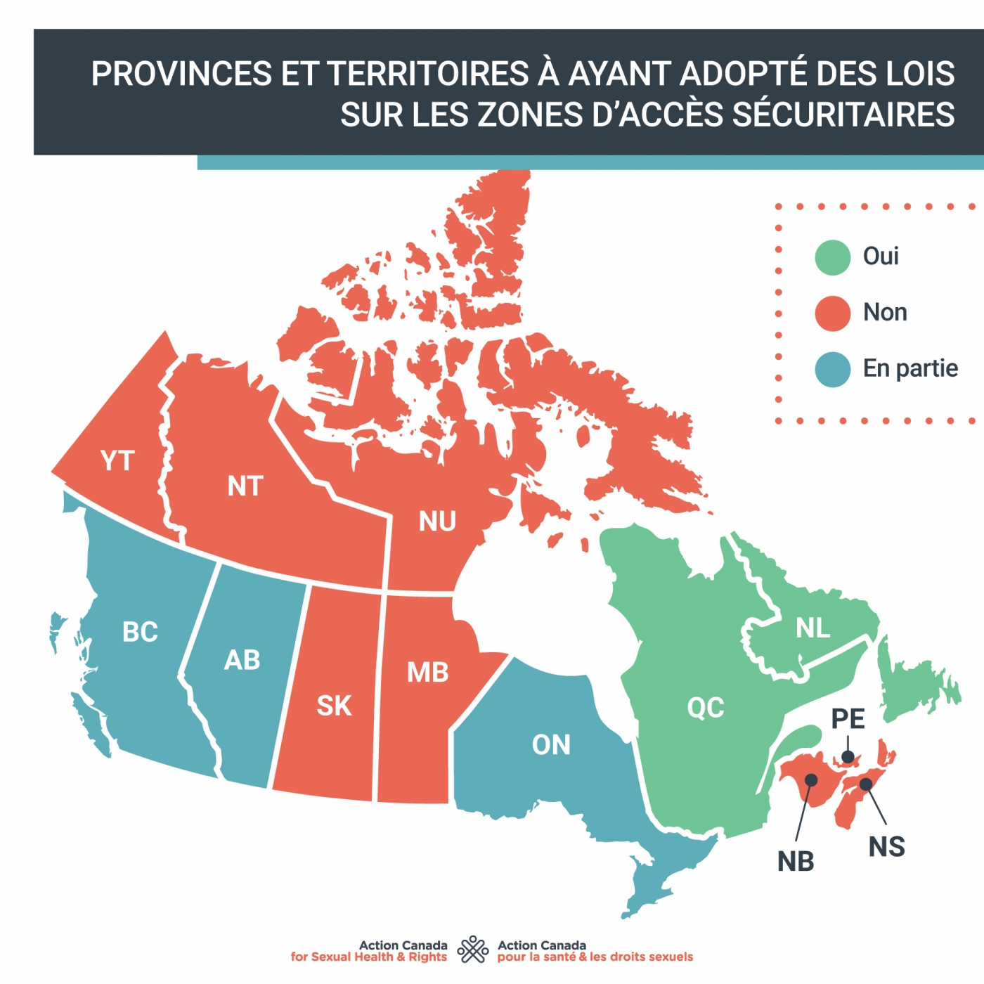 Provinces et territories a avant adopté des lois sur les zone d'accès sécuritaitre