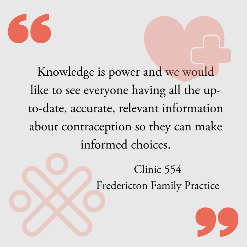 Quote from Clinic 554 on contraception knowledge
