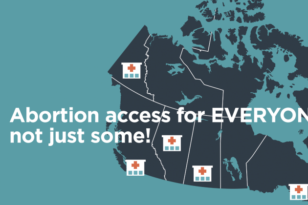 Abortion access for everyone map of Canada