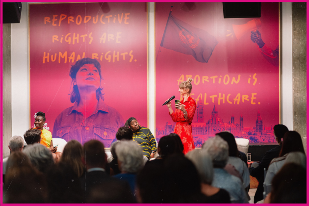 Action Canada staff speaking at an event