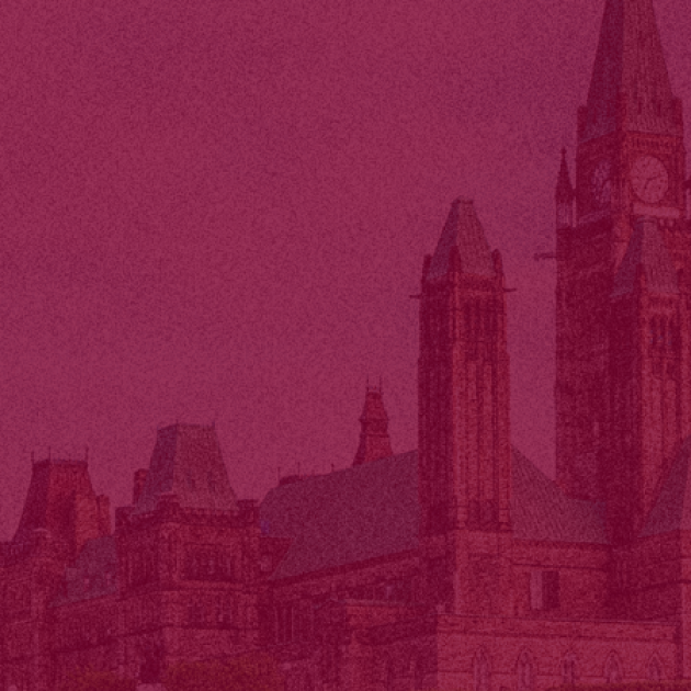 Canadian Parliament with Dark Magenta Overlay